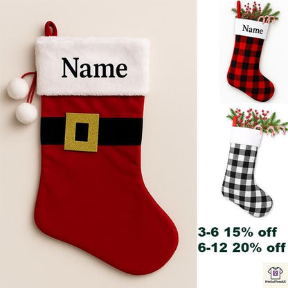 Personalized Buffalo Plaid Christmas Stocking