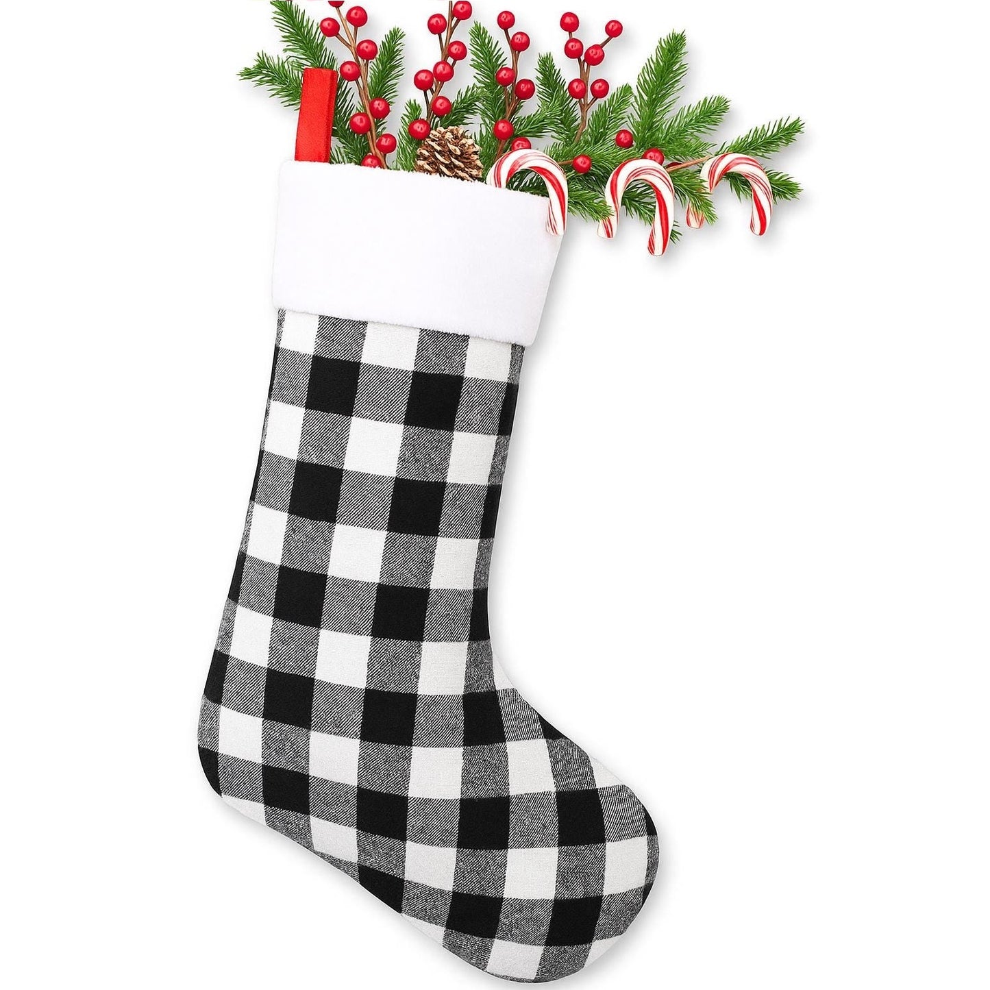 Personalized Buffalo Plaid Christmas Stocking