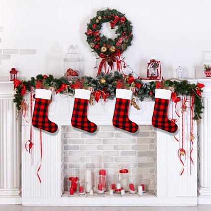 Personalized Buffalo Plaid Christmas Stocking